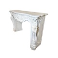 Elegant Antique-Replica French Carrara Marble Mantel