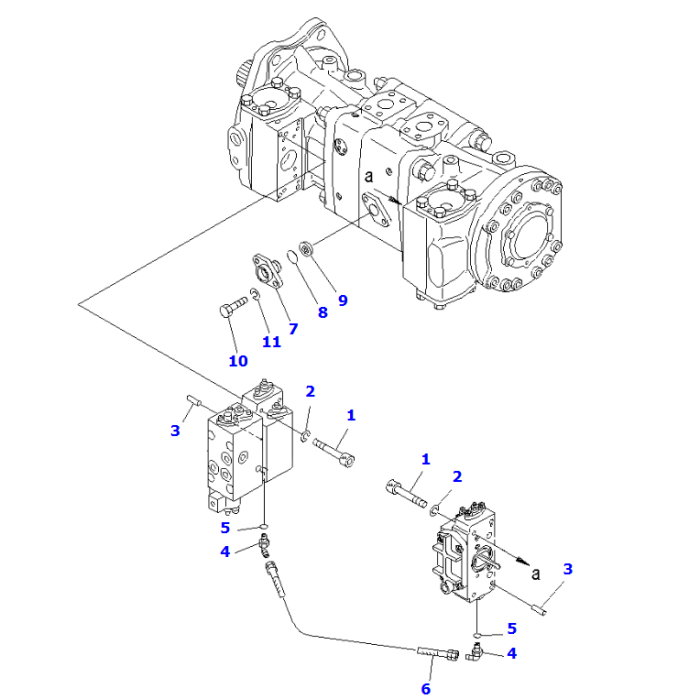 новый насос PC1250-7 № 3, насос 708-2H-00322, гидравлический насос