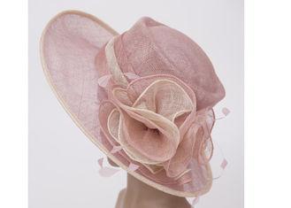 Light Pink Ladies Sinamay Hats / Ladies Dress Hats For Carn
