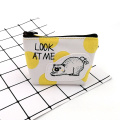 Custom bear style canvas coin purse