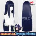 Hyuga Hinata Cosplay Bộ tóc giả màu xanh đen mô phỏng da đầu