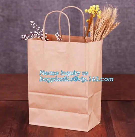 Kraft Paper Bag Fast Food Bag, Kraft Take Away Fast Food Paper Bag, kraft paper fast food packaging bag