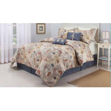Coral Reef  7pc Comforter Jacquard Bedding Set
