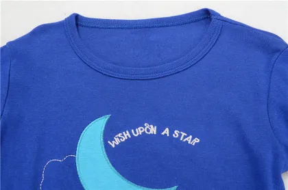 Hot Selling Cute Moon pattern Printed Enfant Nightclothes Latest Design Children Pyjamas