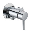 Full chrome water diverter adapter valve for bathroom