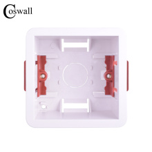 Coswall 1 Gang Dry Lining Box For Gypsum Board / Drywall / Plasterboad 46mm Depth Wall Switch BOX Wall Socket Cassette