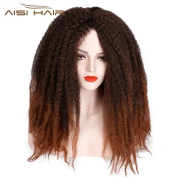Aisi Hair Afro Kinky Curly Braiding Hair Wigs Dreadlock Braids Wigs Marley braiding Wigs for African American