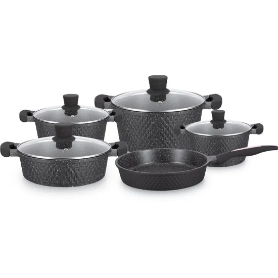 Die-casting Aluminum Small Diamond Nonstick Cookware Set