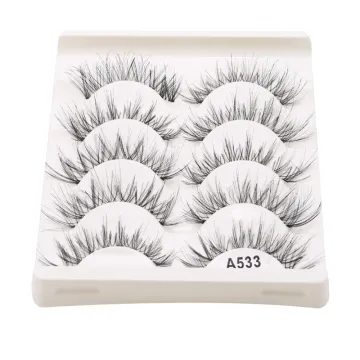 5Pair/Box Eyelashes 3D Artificial Fiber Long Lasting Lashes Women Volume Eyelashes Extension False Eyelashes
