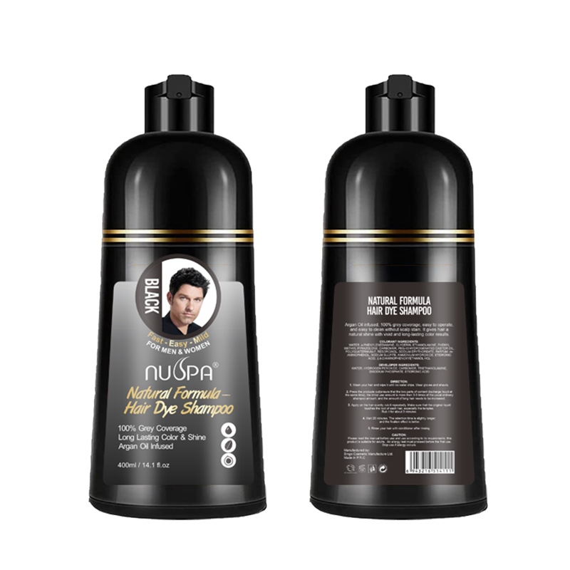 Home Use Evenly Colored Black Hair Dye Shampoo Non Nasty Fumes Smell Hair Colour Shampoo