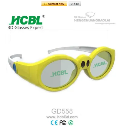 Yellow / Pink / Purple Kid 3d active shutter glasses For Xpand Cinema System