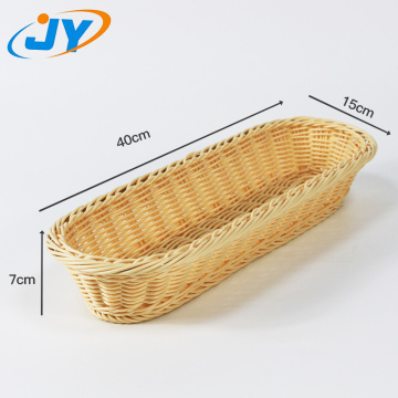 handweaved PP Rattan French long-bread Basket