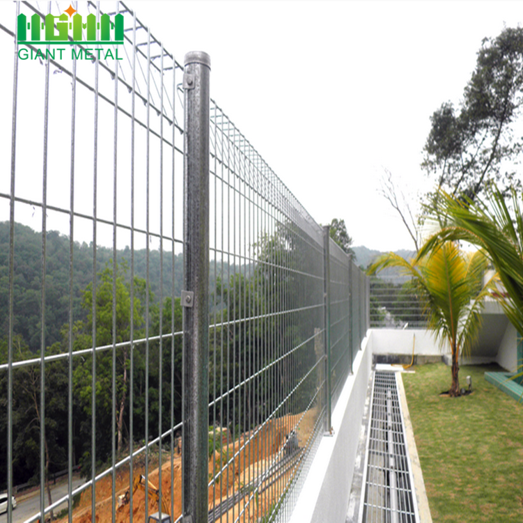 Galvanized Anti-climb Security Roll Top Fence Panels