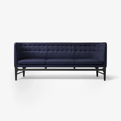 Beech Legs Three Seater Grey Linen Mayor Sofa