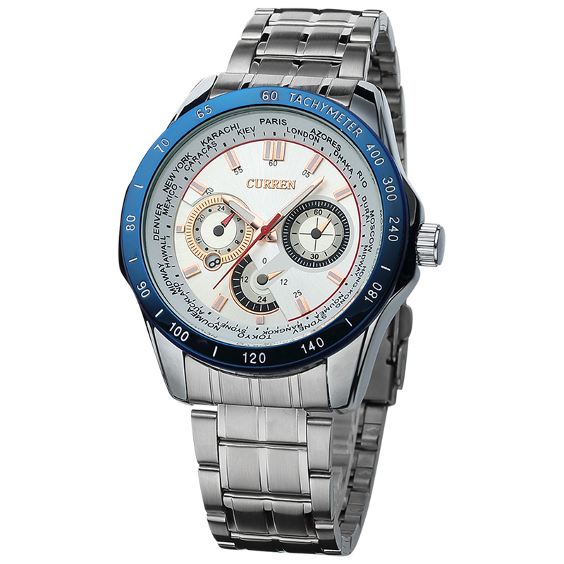 Business Casual Stainless Steel Men Wrist Watch