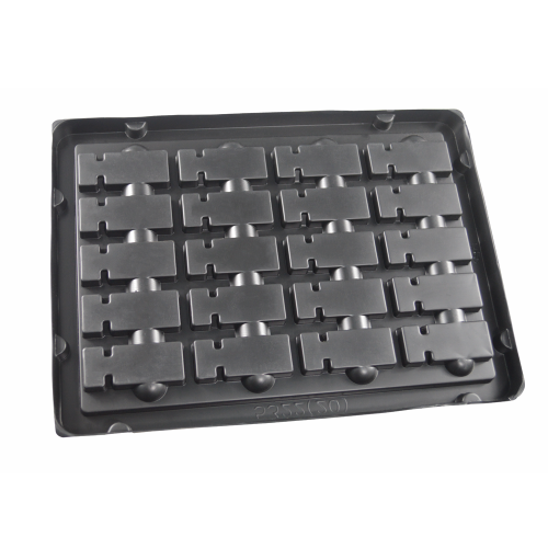 black vacuum thermoforming packaging electronics tray