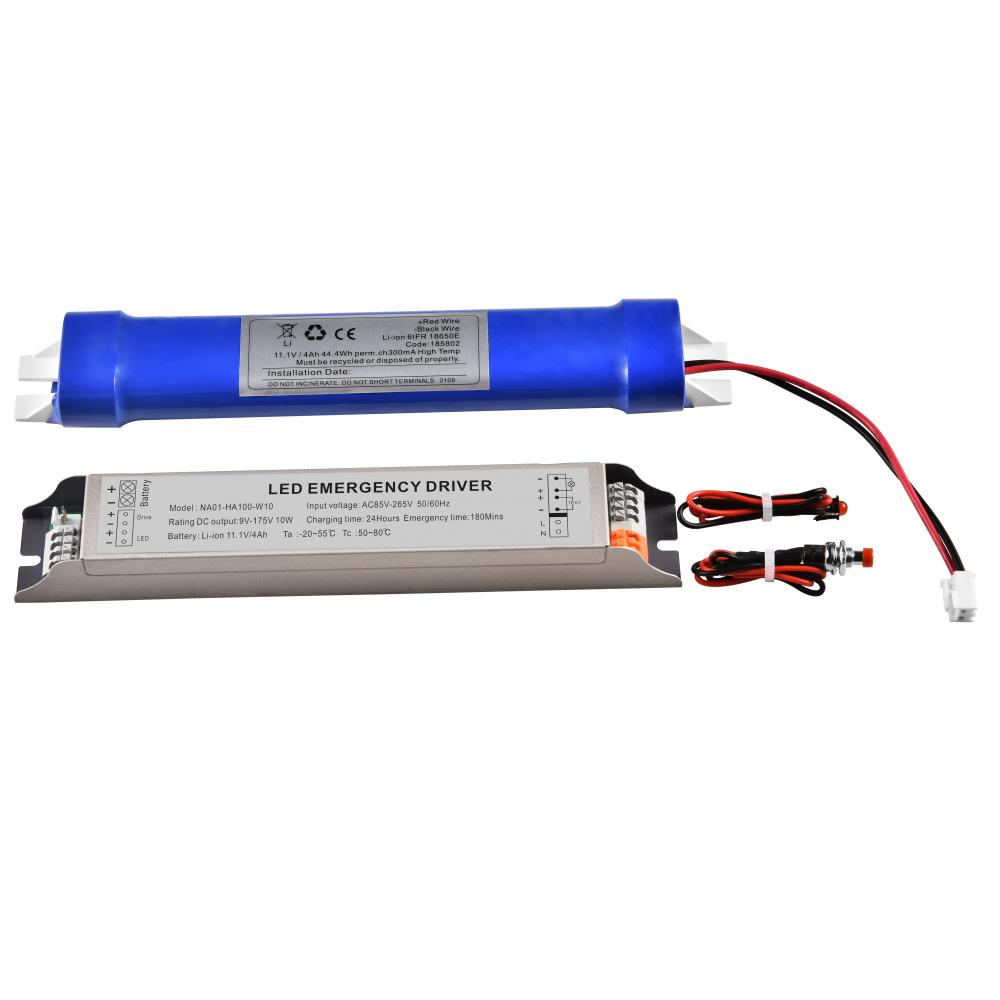 Dispositivo de emergencia de luz LED con paquete de baterías