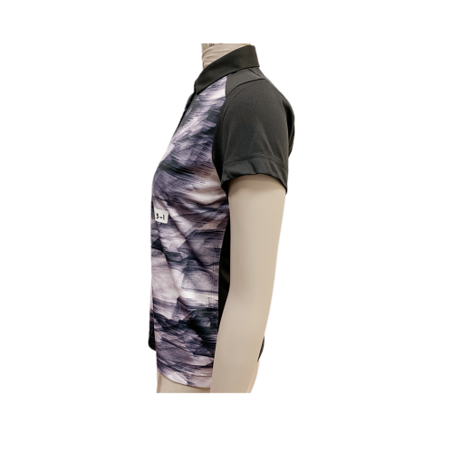 Wholesale Ladies Knit Digital Print Polo Shirt