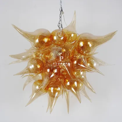 Murano Style Glass Blown Chandelier