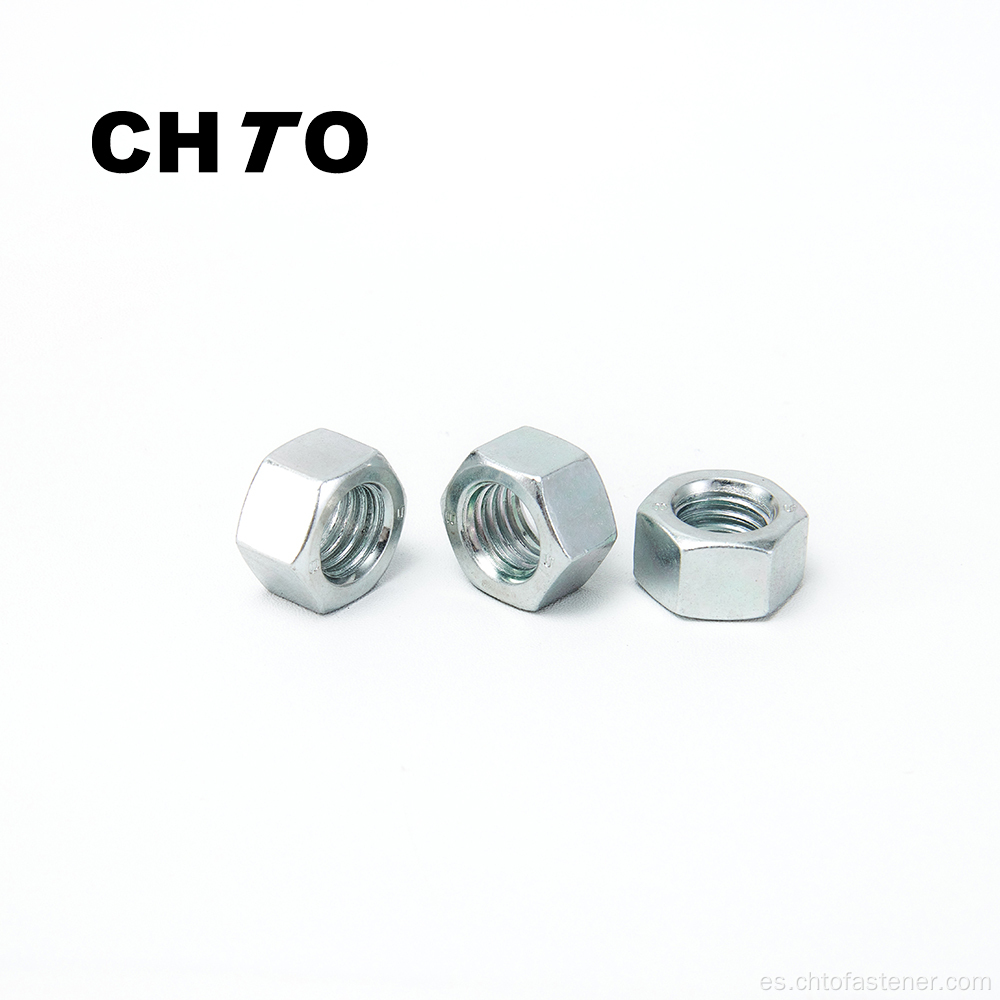 DIN 555 Grado 10 Hexagon Nuts Zinc chapado en