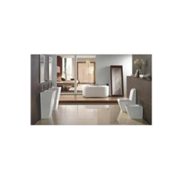 Square White Luxury Bathroom Sanitary Ware Set