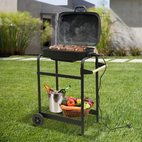 Electric Vertical Barbecue Grill Tabletop Portable BBQ with Griddle Stand for indoor outdoor use