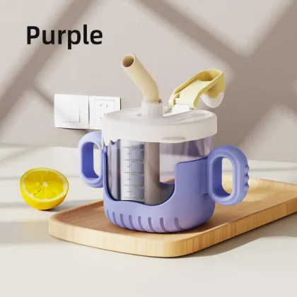 300ml Square baby learning cup with handle