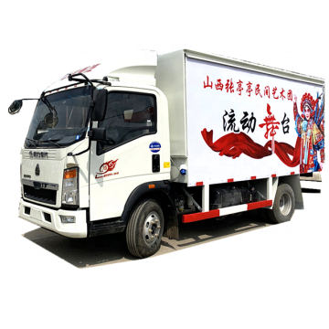 4*2 Sinotruk howo mobile stage truck for roadshow