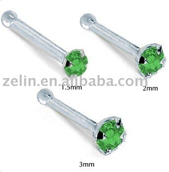 white gold bone nose piercing jewelry