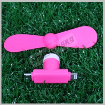 Phone Fans for Apple and Android USB Mini Fan with Strong Wind T-Type 2 in 1 Fan