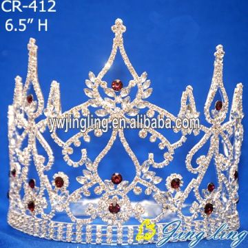 Strass rojo Beauty Pageant coronas