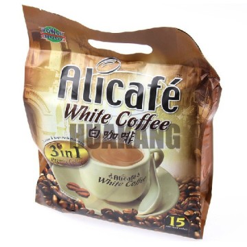 Matte printing die cut white coffee packaging bag