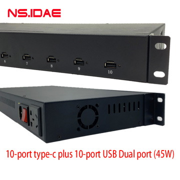 Multi-port cabinet charger with different ports