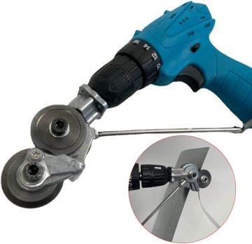 Electric Drill Modification Tool: Rotary Shears, Metal Plate Cutting with an Electric Iron