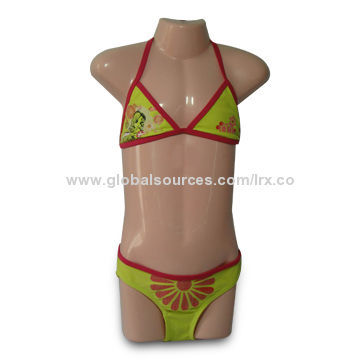 Children's Swimwear with Printing on Top and Briefs