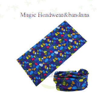 Microfiber Polyester Buff Multifunctional Headwear , Multifunctional Printed Seamless Tube Bandana