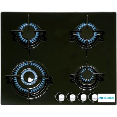 China Black Glass Gas Hob 4 Burner In Spain Factory