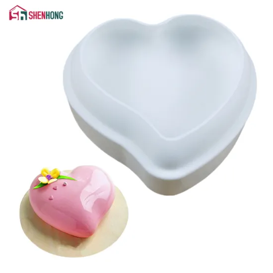 SHENHONG Comma Meniscus Silicone Cake Mold For Baking Lovely Heart Mould Dessert Mousse Bakeware Chocolates Moule Pastry Pan