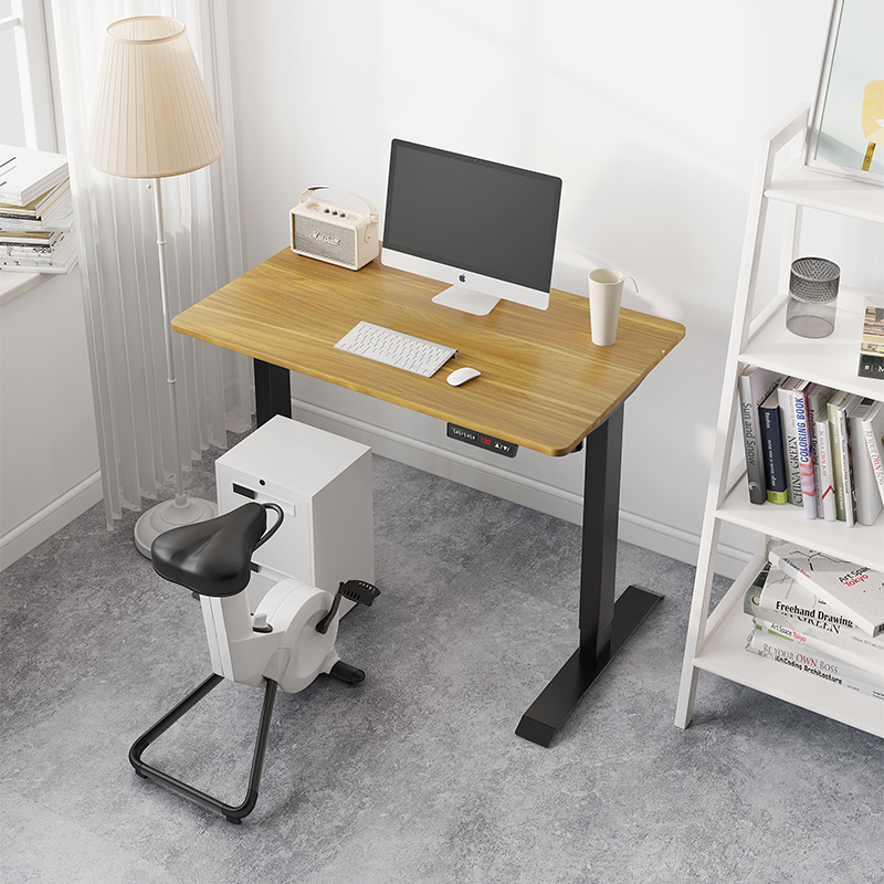 Set kantor rumah pintar mengangkat meja komputer