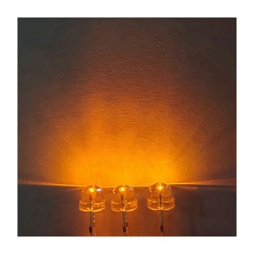 Low Price 4.8mm 5mm Yellow DIP LED Straw Hat with Water Clear Lens and Short Legs