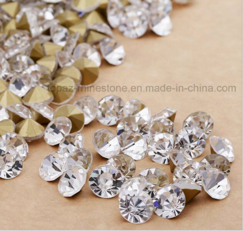 PP1-PP38 High Heel Rhinestone Vidro Chaton Pointed Back Glass Chaton 8mm (TB-PP1-PP32)