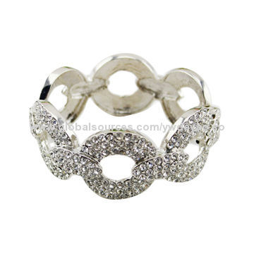 Christmas cheap wholesale, silver crystal metal bangles