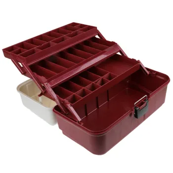Portable 4 Layer PP Plastic Multi-Function Storage Fishing Box for Saltwater & Freshwater Fishing
