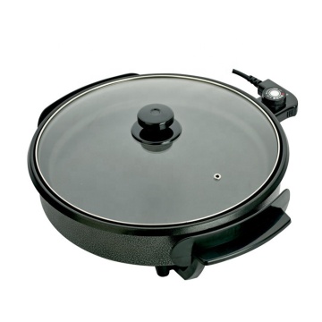 Electric Grill Pan 35cm with Glass Lid - Electric Pizza Maker