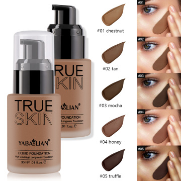 YABAOLIAN Full Coverage Matte Liquid Foundation: Customizable Waterproof Concealer for Dark Skin
