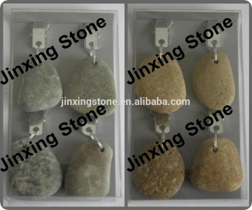 Set of 4 Natural Pebble Stone Tablecloth Weights Decorative Pebble Tablecloth Clip