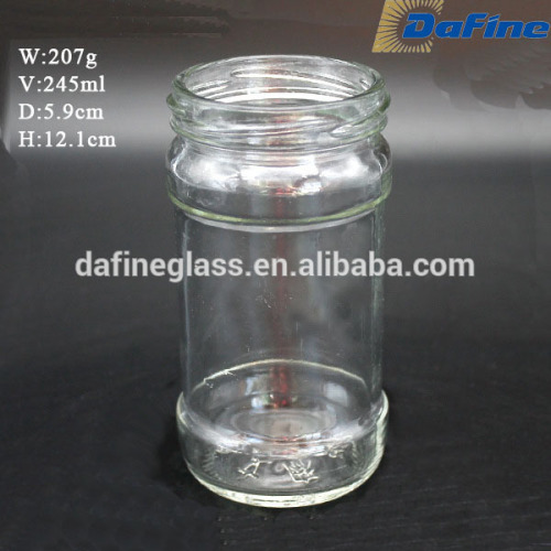 240ml Custom made clear empty glass jam jars with lid/honey jar/ storage jar wholesales