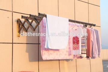 Folding Stainless Steel Push pull Metal Hanger Rack