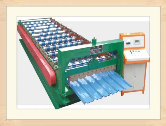 Used galzed Trapezoid Roof sheet panel roll forming machine