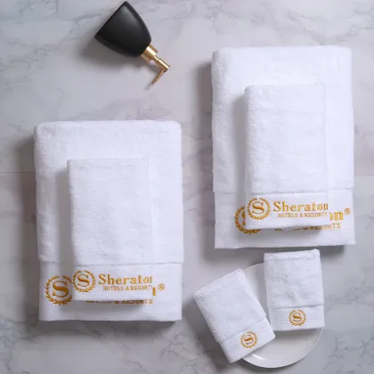 White Hotel Towels/ Platinum White Cotton Hotel Towel
